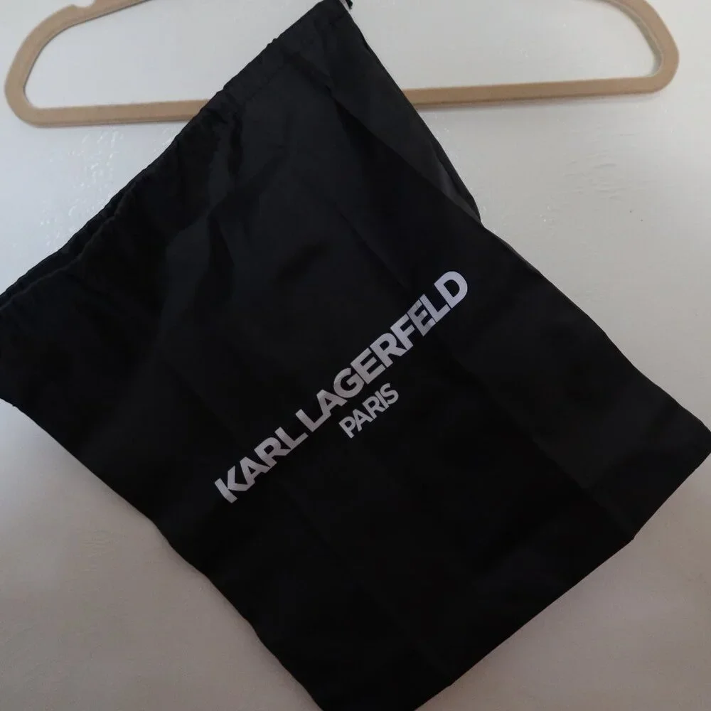 Karl Lagerfeld Paris Simone Small Leather Crossbody Black No Handle - Picture 4 of 12